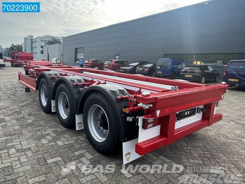 Jumbo 45.11 CCU.16-27 2x 20ft 40ft 45ft liftachse Semi-trailer med containerramme