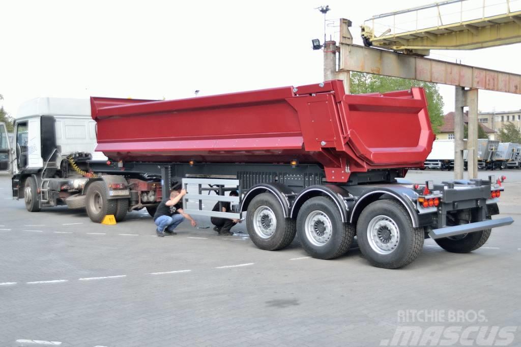 Benalu Mega HArdox tipptrailer med skjutbara axlar Semi-trailer med tip