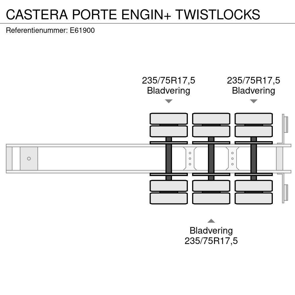 Castera PORTE ENGIN+ TWISTLOCKS Semi-trailer blokvogn