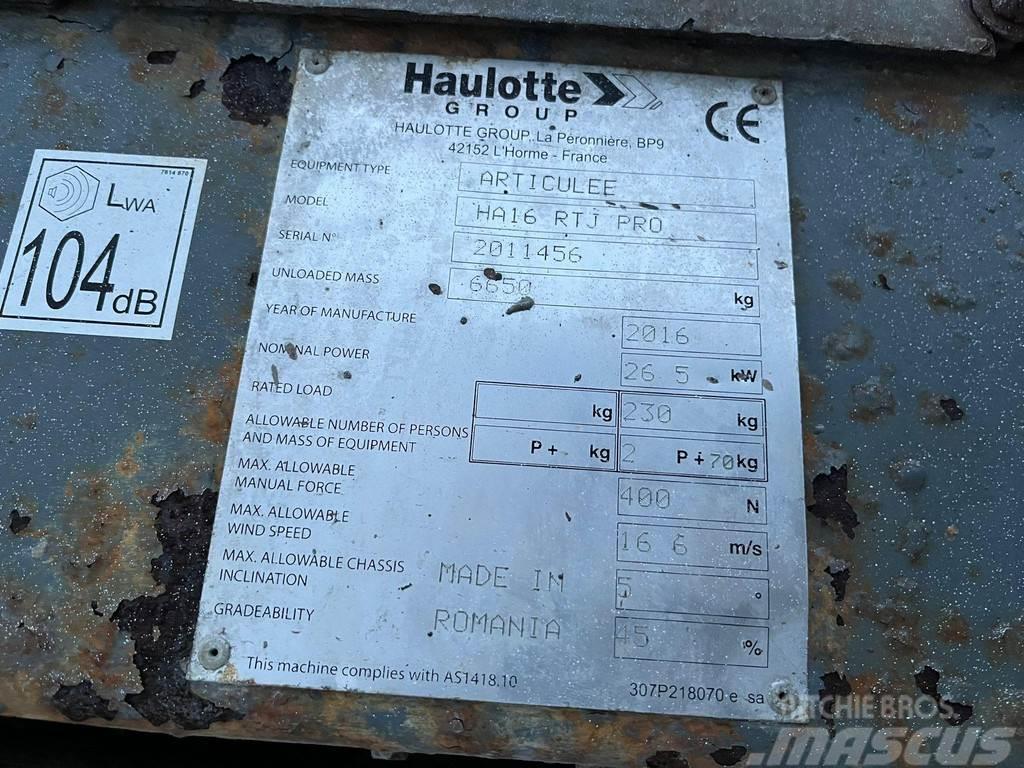 Haulotte Articulee HA16RTJ PRO BOOM 16 m / RATED LOAD 230 k Andre lifte og platforme