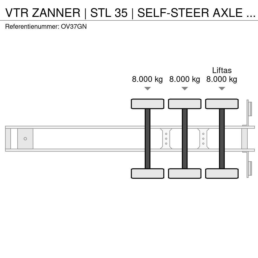  VTR ZANNER | STL 35 | SELF-STEER AXLE | RAMPS | GA Semi-trailer til Autotransport