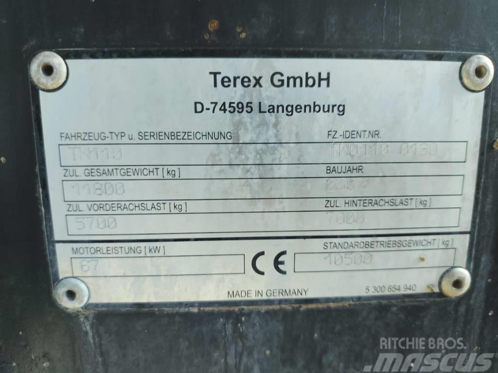 Terex TW 110  LIEBHERR CATERPILLAR Gravemaskiner på hjul