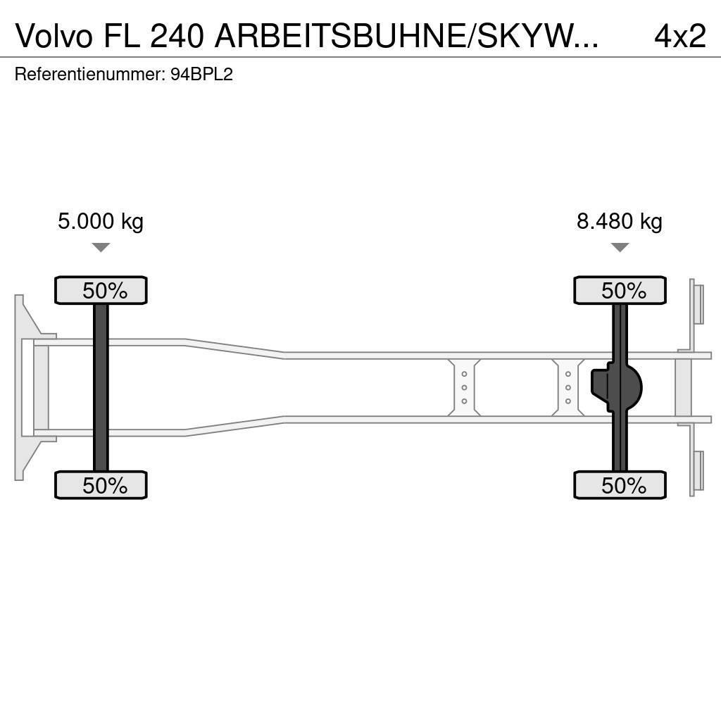 Volvo FL 240 ARBEITSBUHNE/SKYWORKER/17.5m Lastbilmonterede lifte