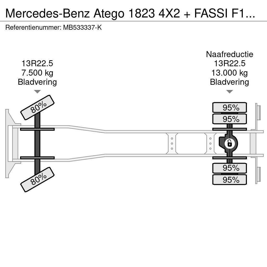 Mercedes-Benz Atego 1823 4X2 + FASSI F110A.21 + TIPPER - MANAUL Kraner til alt terræn