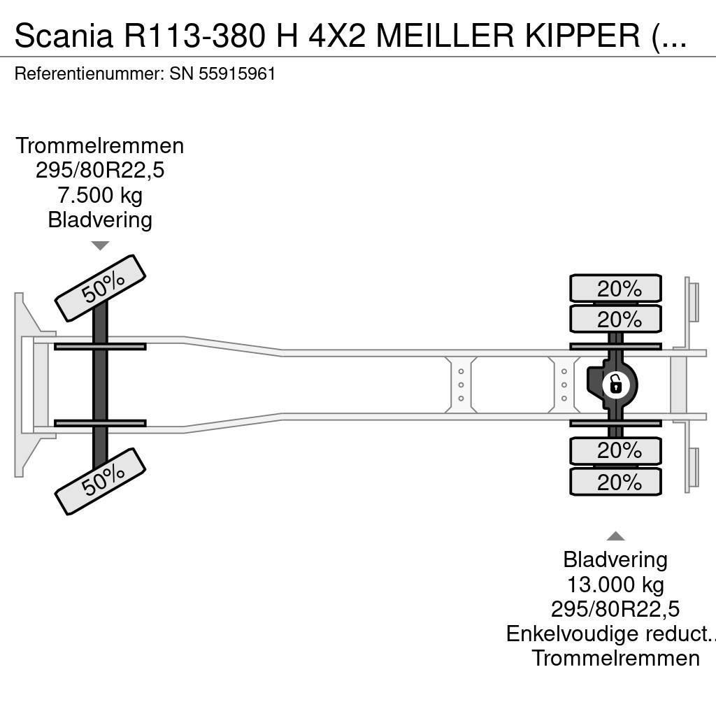 Scania R113-380 H 4X2 MEILLER KIPPER (FULL STEEL SUSPENSI Lastbiler med tip