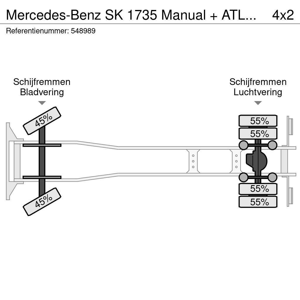 Mercedes-Benz SK 1735 Manual + ATLAS Crane + low KM + Euro 2 man Kraner til alt terræn