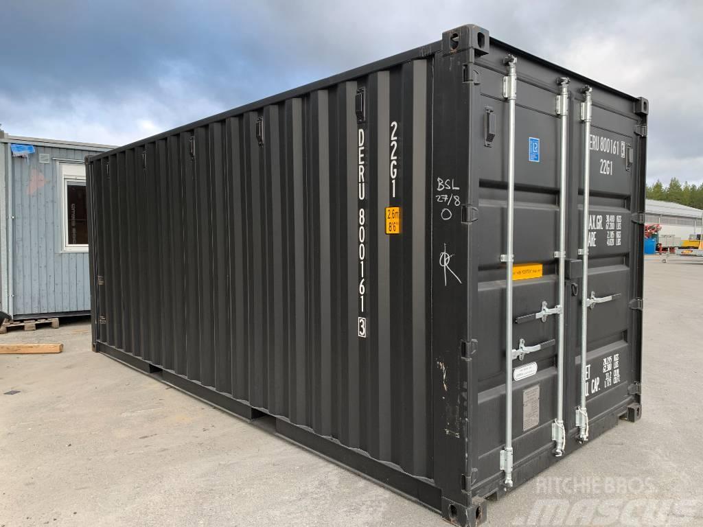  Sjöfartscontainer 20fot ny svart isolerad med el Specielle containere