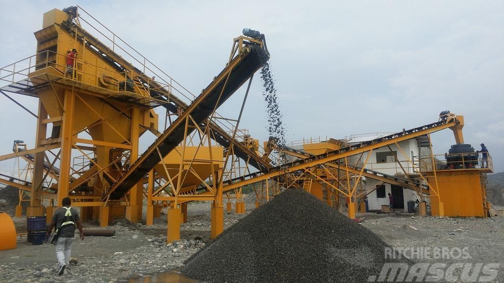 Kinglink Stationary 150TPH River stone Crushing Plant Produktionsanlæg til grusgrav m.m.