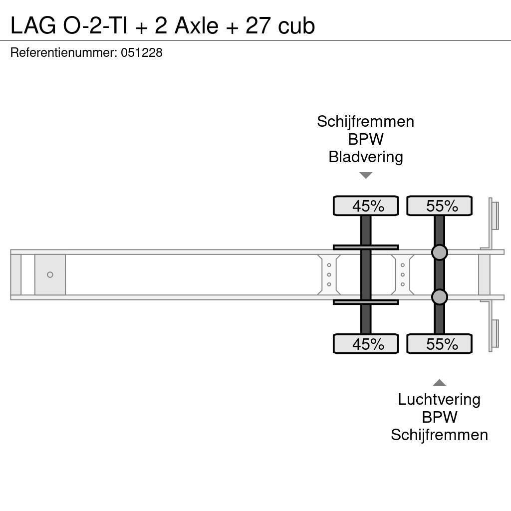 LAG O-2-TI + 2 Axle + 27 cub Semi-trailer med tip