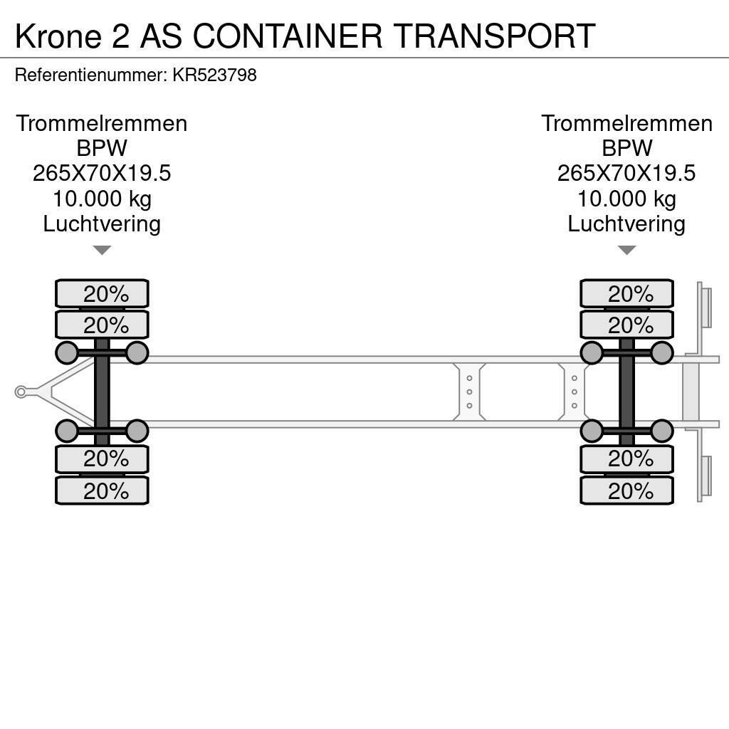 Krone 2 AS CONTAINER TRANSPORT Anhænger med containerramme