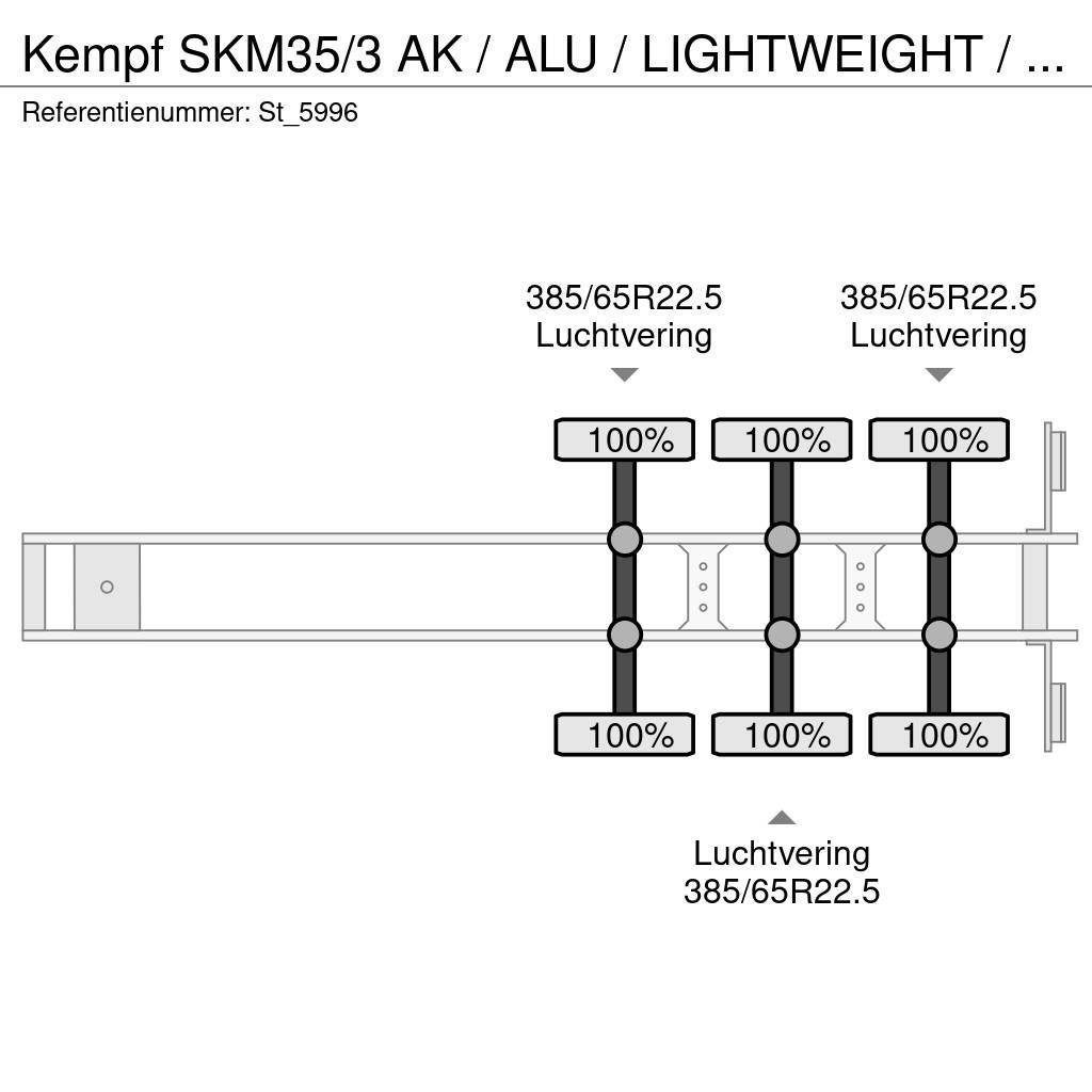 Kempf SKM35/3 AK / ALU / LIGHTWEIGHT / 29M3 / LIFT AXLE Semi-trailer med tip