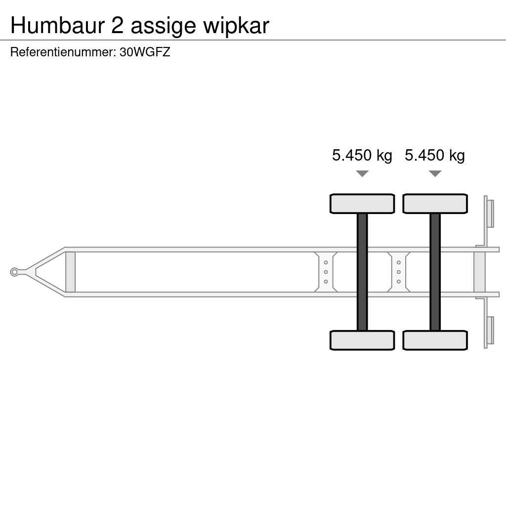 Humbaur 2 assige wipkar Anhænger med lad/Flatbed