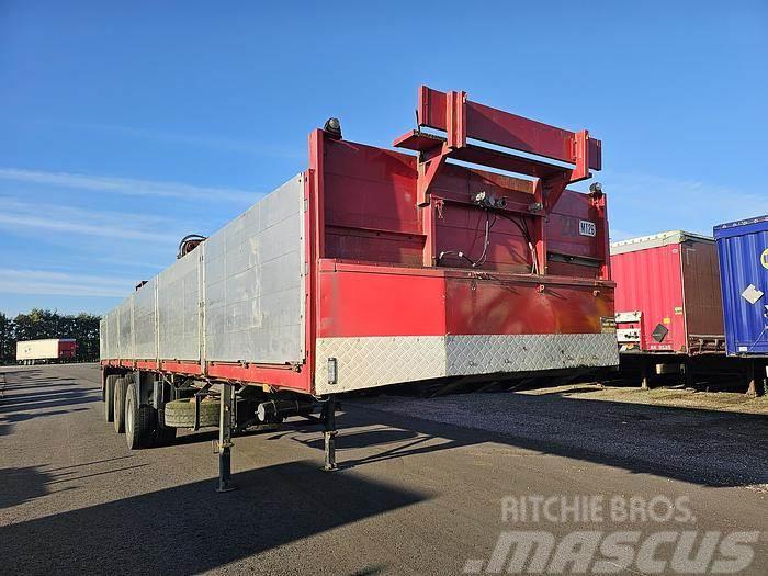 Floor Flo 17-30-N | 3 axle brix trailer with krane | ste Semi-trailer med lad/flatbed