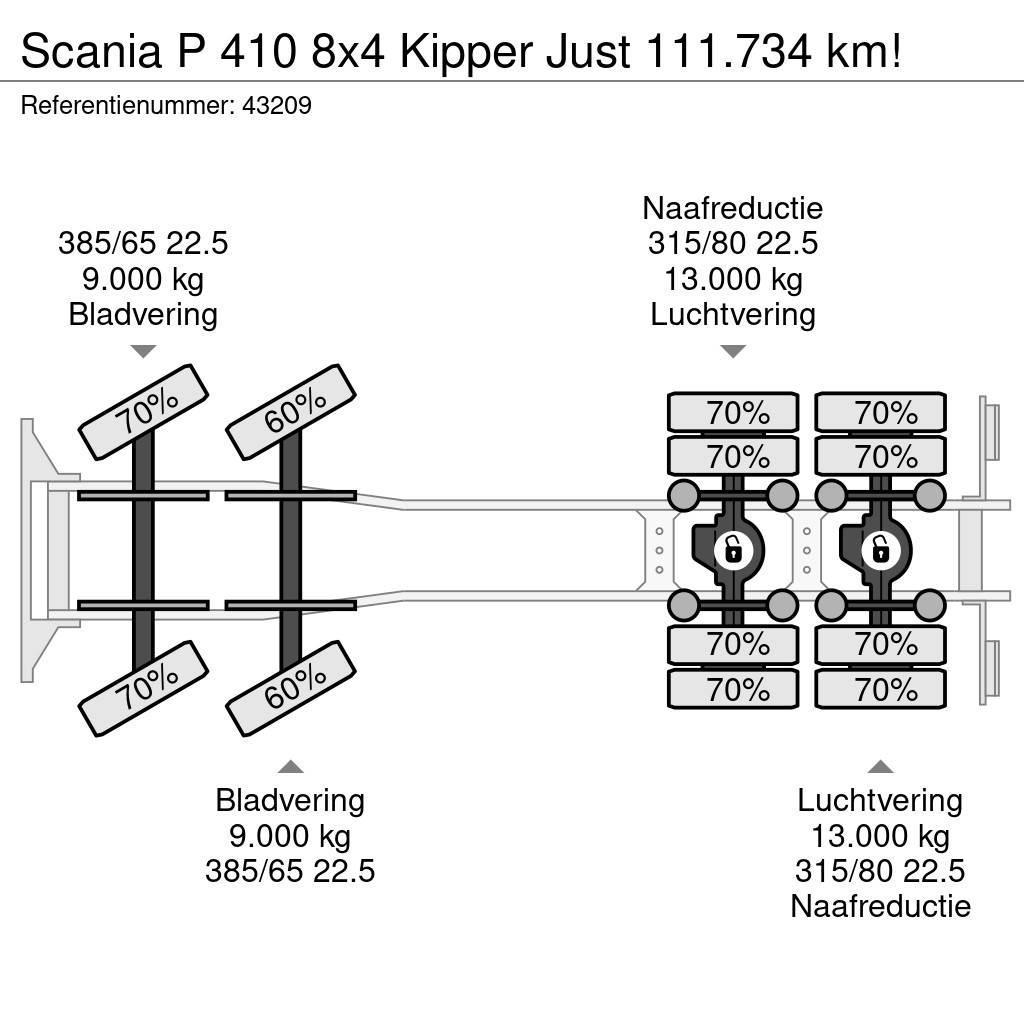 Scania P 410 8x4 Kipper Just 111.734 km! Lastbiler med tip