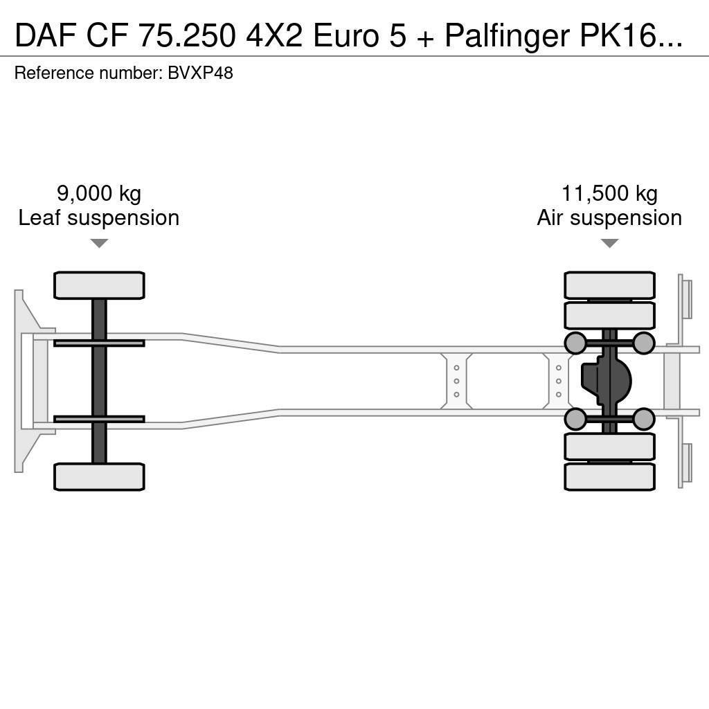 DAF CF 75.250 4X2 Euro 5 + Palfinger PK16502 D (Glas / Kraner til alt terræn