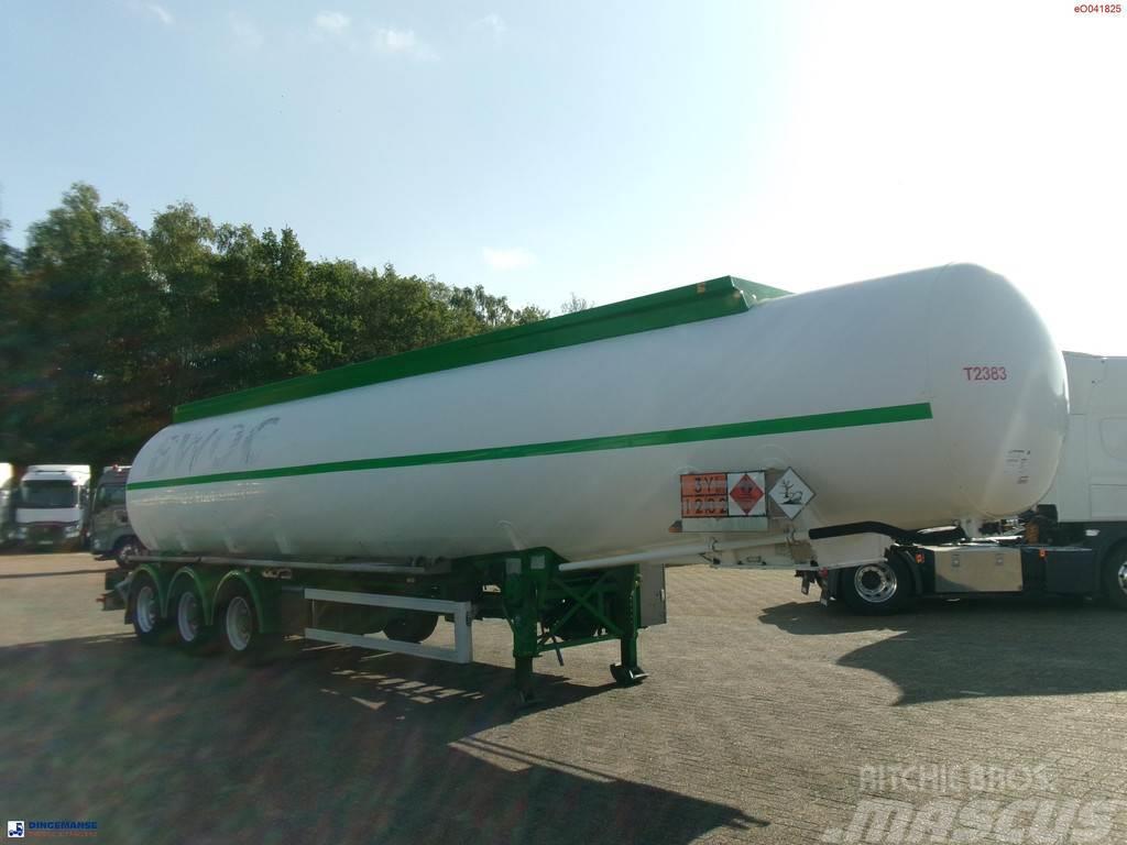 Feldbinder Fuel tank alu 42 m3 / / 6 comp + pump Semi-trailer med Tank