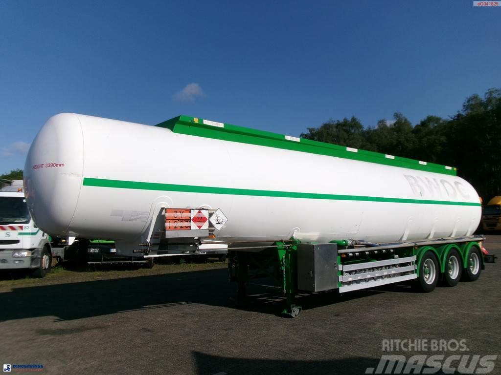 Feldbinder Fuel tank alu 42 m3 / / 6 comp + pump Semi-trailer med Tank