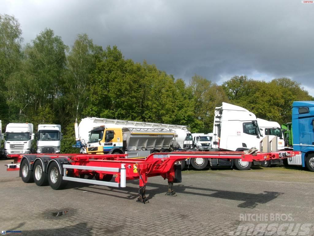 Asca 3-axle container trailer 20-40-45 ft S322DL Semi-trailer med containerramme