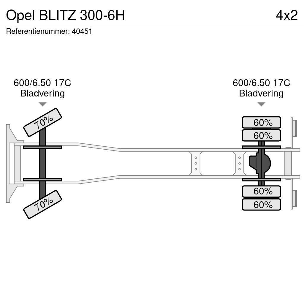 Opel BLITZ 300-6H Lastbil med lad/Flatbed