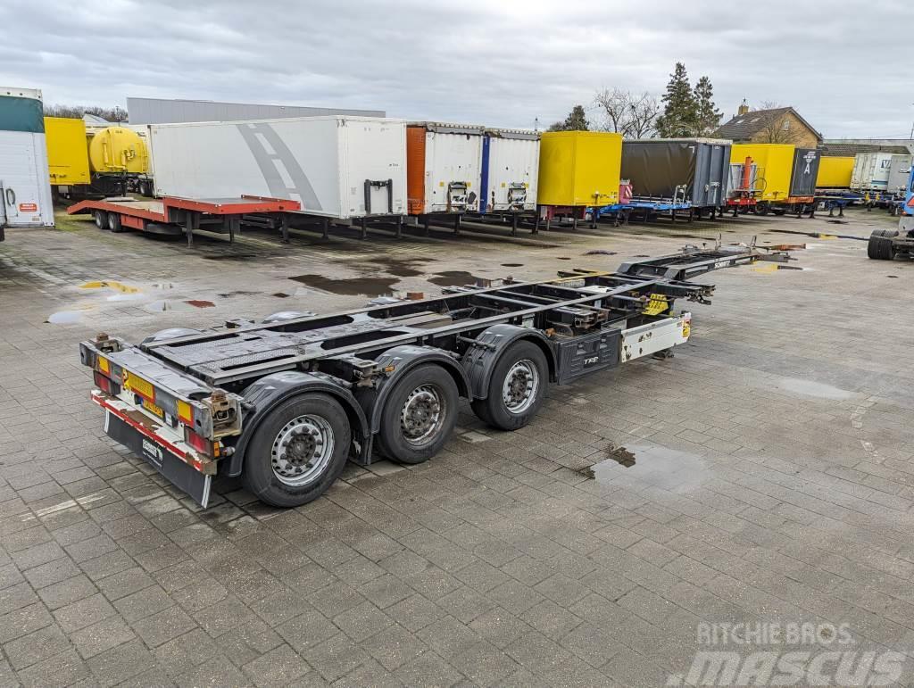 Schmitz Cargobull SCF 24 3-Axles Schmitz - GENSET - Lift-axle - Disc Semi-trailer med containerramme