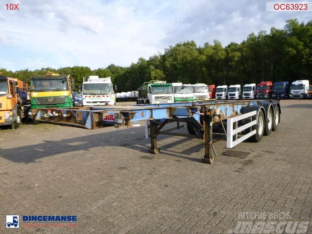 SDC 3-axle container trailer 20-30 ft + ADR Semi-trailer med containerramme