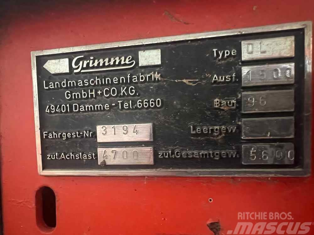 Grimme DL1500 Kartoffeloptagere