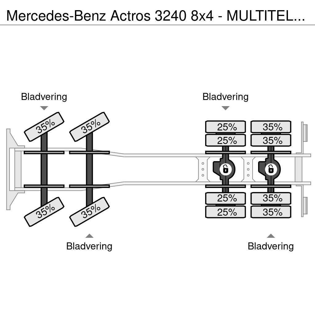 Mercedes-Benz Actros 3240 8x4 - MULTITEL J350TA Hoogwerker - Sky Lastbilmonterede lifte