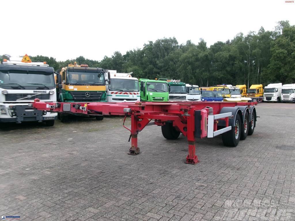Asca 3-axle container trailer 20-30 ft Semi-trailer med containerramme