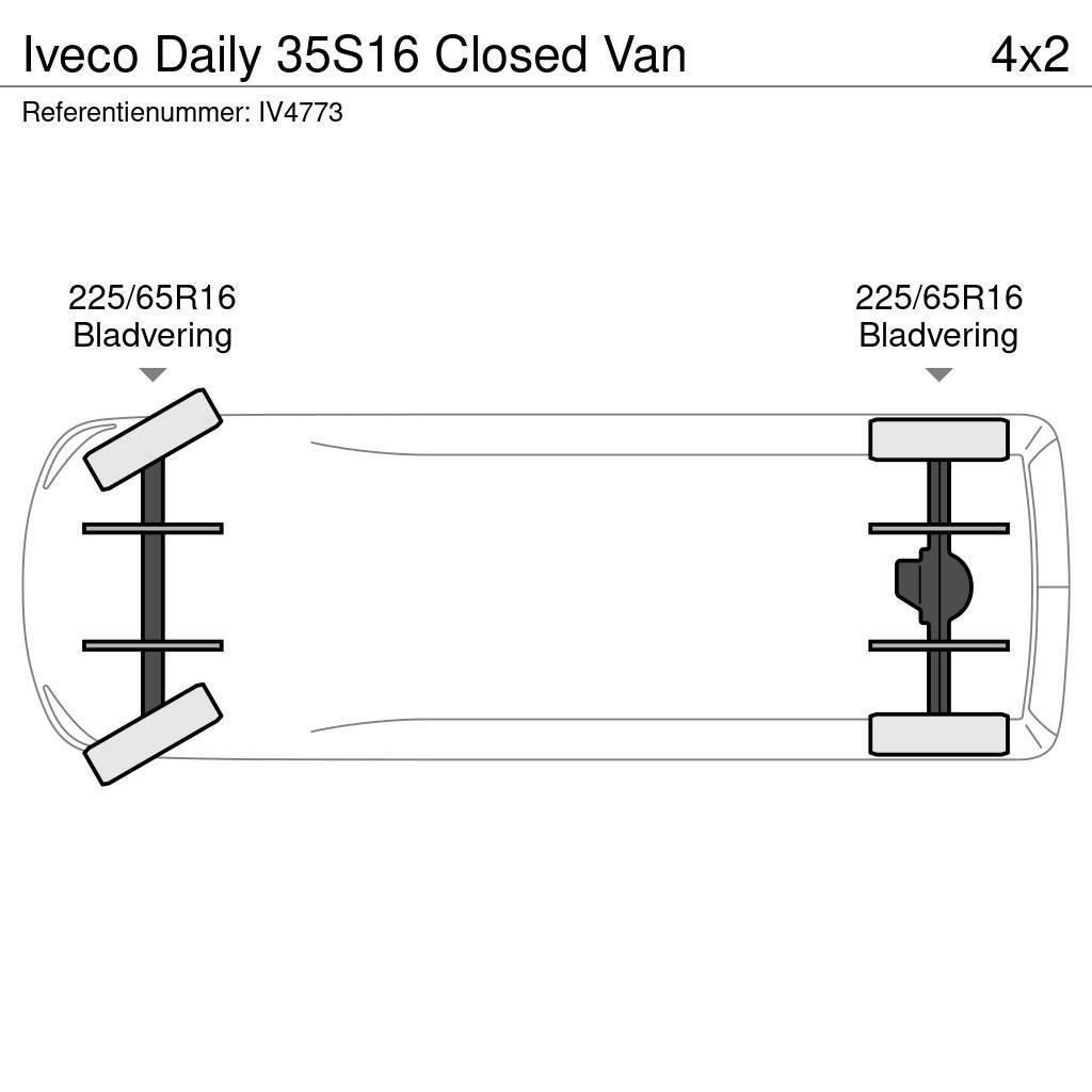 Iveco Daily 35S16 Closed Van Varebiler
