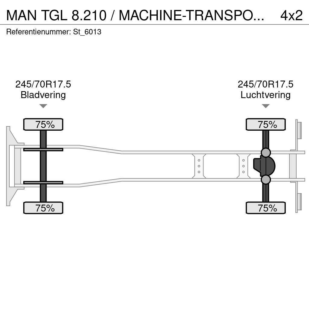MAN TGL 8.210 / MACHINE-TRANSPORT / OPRIJ-WAGEN / AIRC Autotransportere / Knæklad