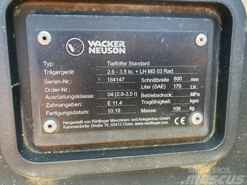 Wacker Neuson Tieflöffel 800mm MS03 Radlog Skærveknusere