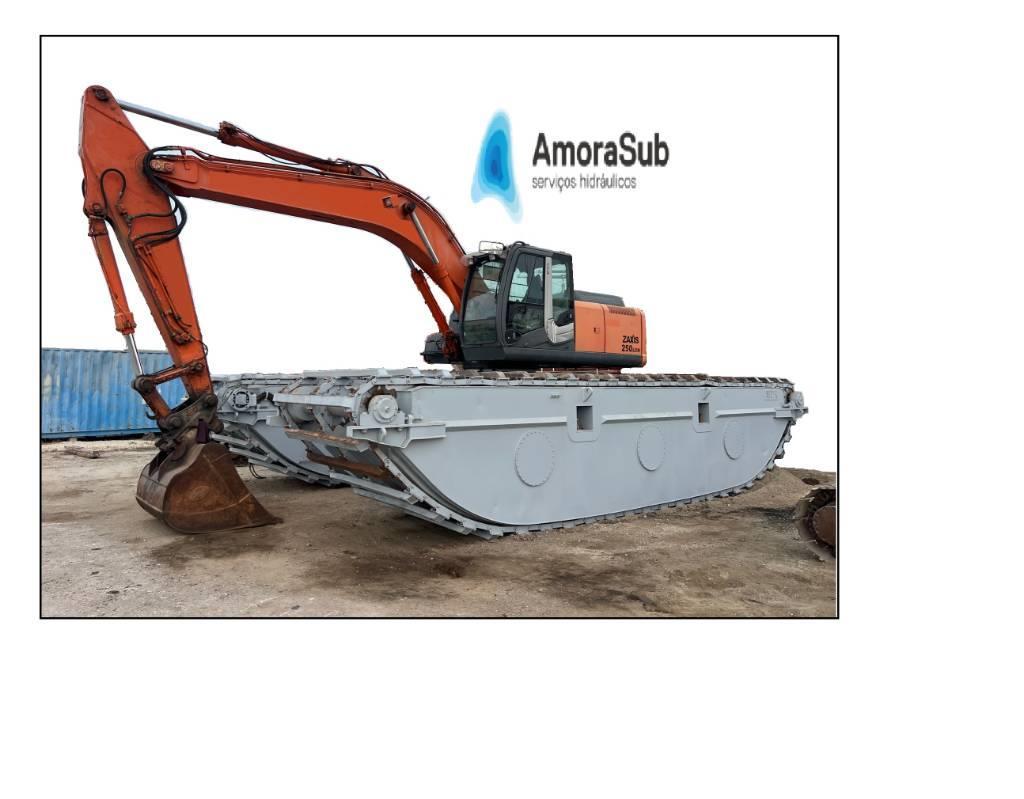  Amphibious Excavateur Hitachi 250 Long Reach 250 Amfibiegravemaskine