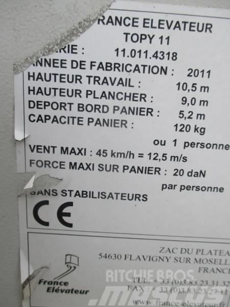 France Elevateur Topy 11 Lastbilmonterede lifte