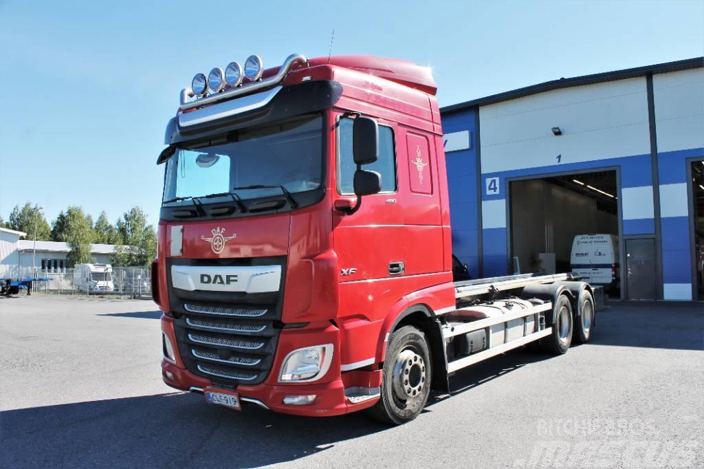 DAF XF 480 FAS 6x2 Lastbiler med containerramme / veksellad