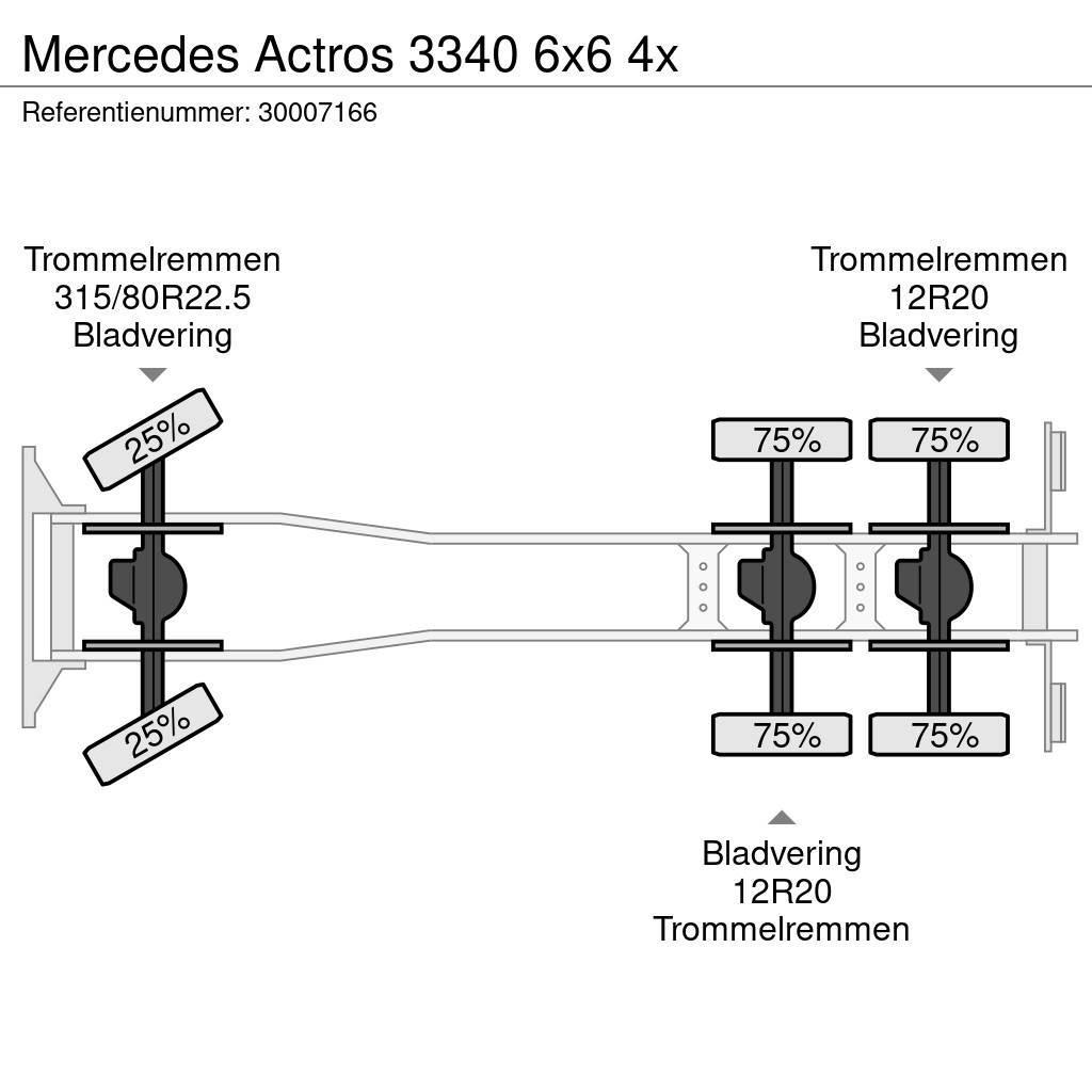 Mercedes-Benz Actros 3340 6x6 4x Lastbiler med tip