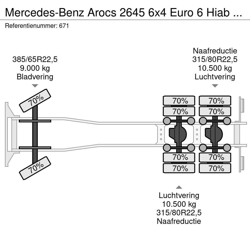 Mercedes-Benz Arocs 2645 6x4 Euro 6 Hiab XS 377 Hipro 7 x Hydr. Kraner til alt terræn