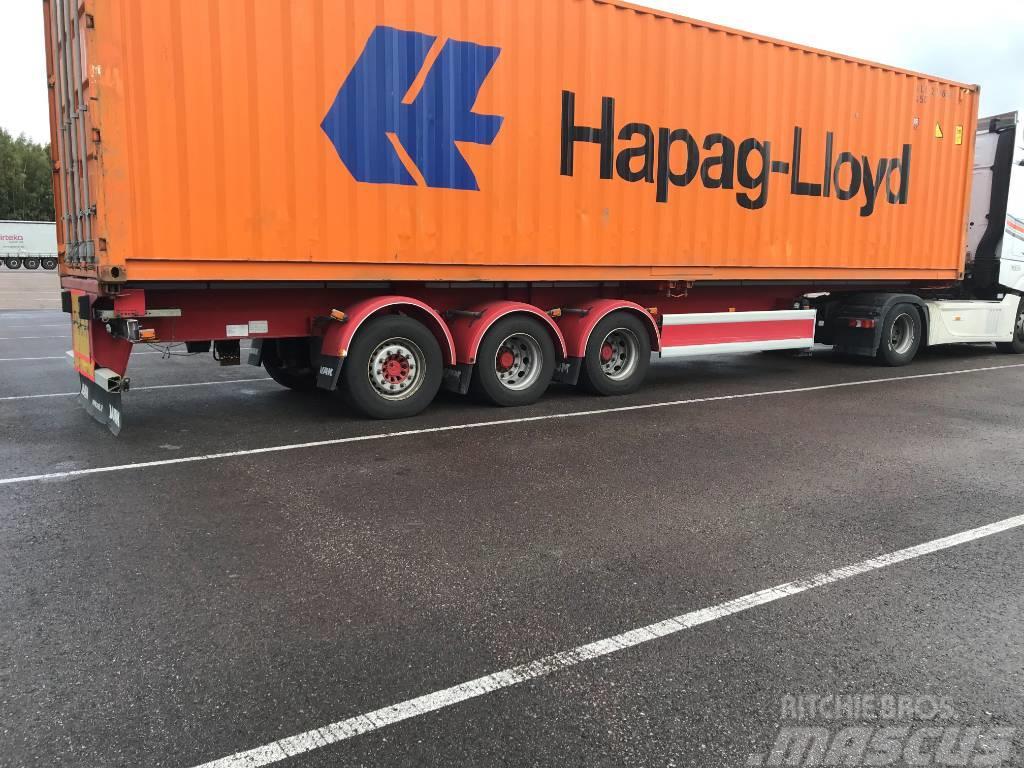 VAK Konttivaunu Semi-trailer med containerramme