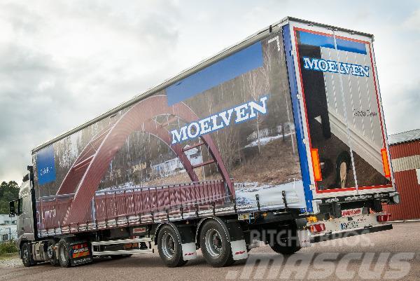 Fruehauf Gardintrailer Inrikes 4,50m Semi-trailer med Gardinsider