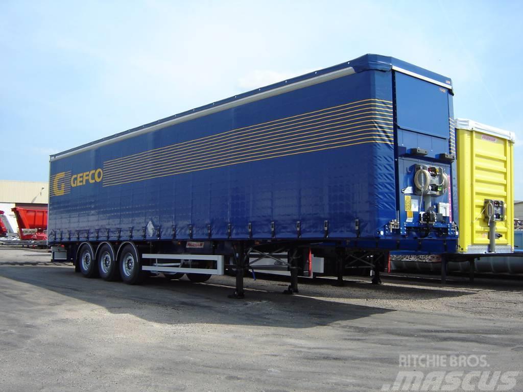 Fruehauf Gardintrailer Inrikes 4,50m Semi-trailer med Gardinsider