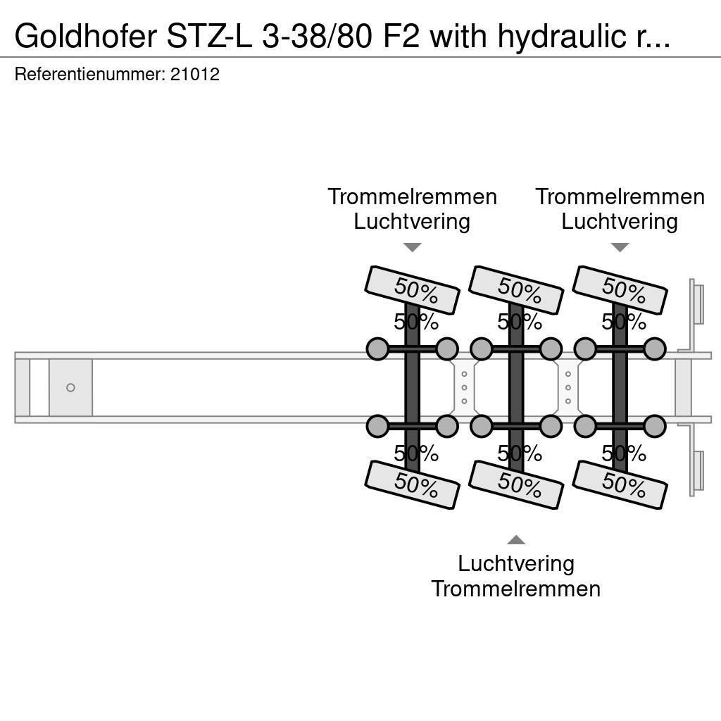 Goldhofer STZ-L 3-38/80 F2 with hydraulic ramps Semi-trailer blokvogn