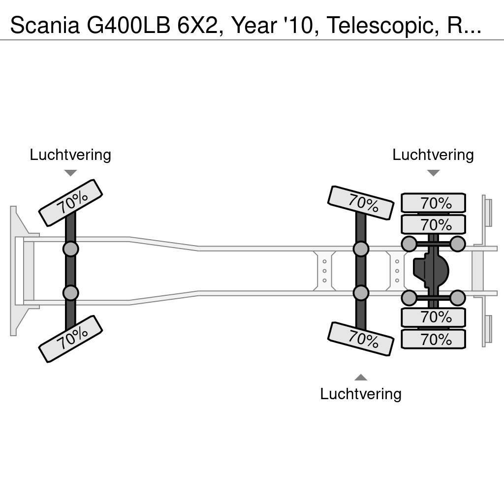 Scania G400LB 6X2, Year '10, Telescopic, Remote control! Skip loader