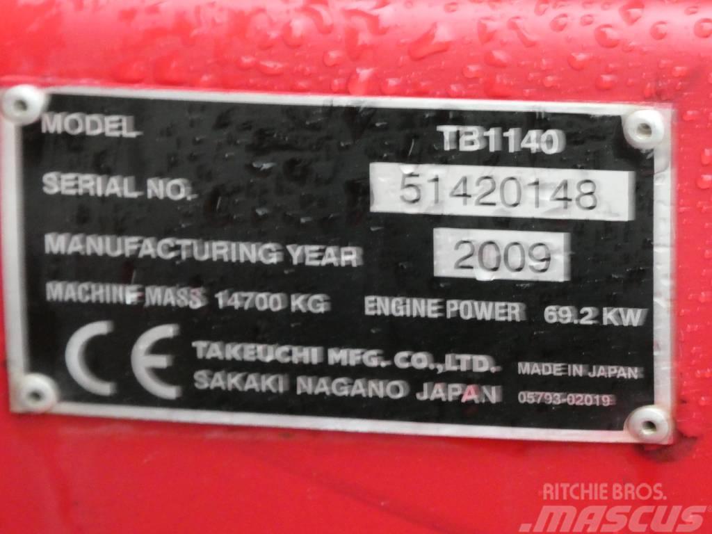 Takeuchi TB1140 + Palfinger PK 7501 + ENGCON Gravemaskiner på larvebånd