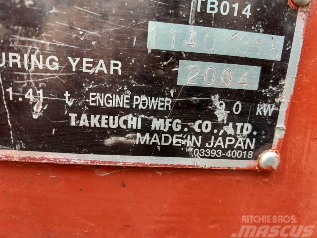 Takeuchi TB014 Minigravemaskiner