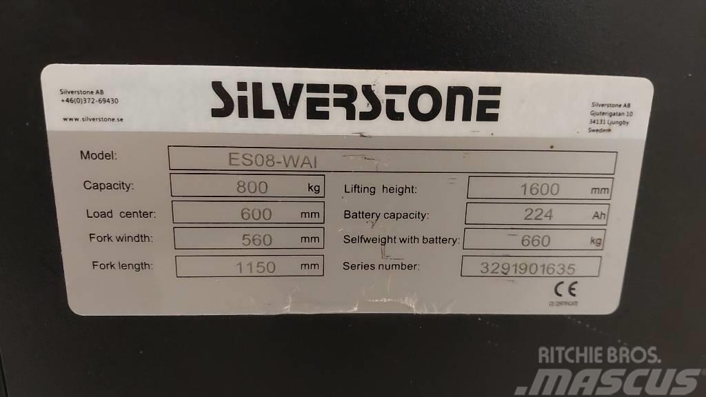 Silverstone ledestabler med initialløft 1,6 m løftehøyde Gaffelstabler med gående fører