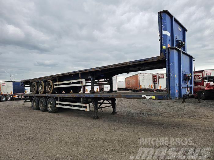 Pacton 3 AXLE FLATBED TRAILER BPW DRUM Semi-trailer med lad/flatbed