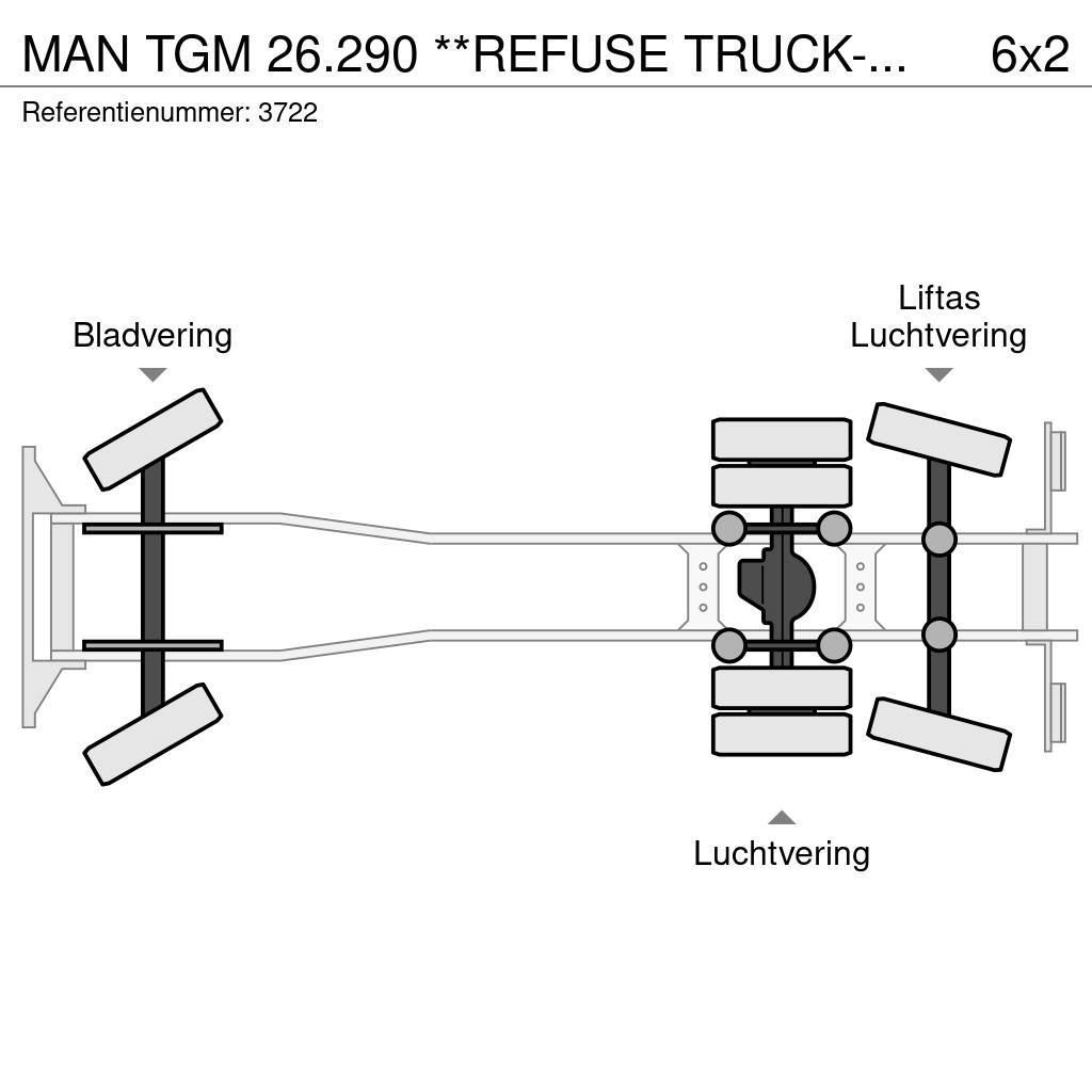 MAN TGM 26.290 **REFUSE TRUCK-BENNE ORDURE-MULLWAGEN** Renovationslastbiler