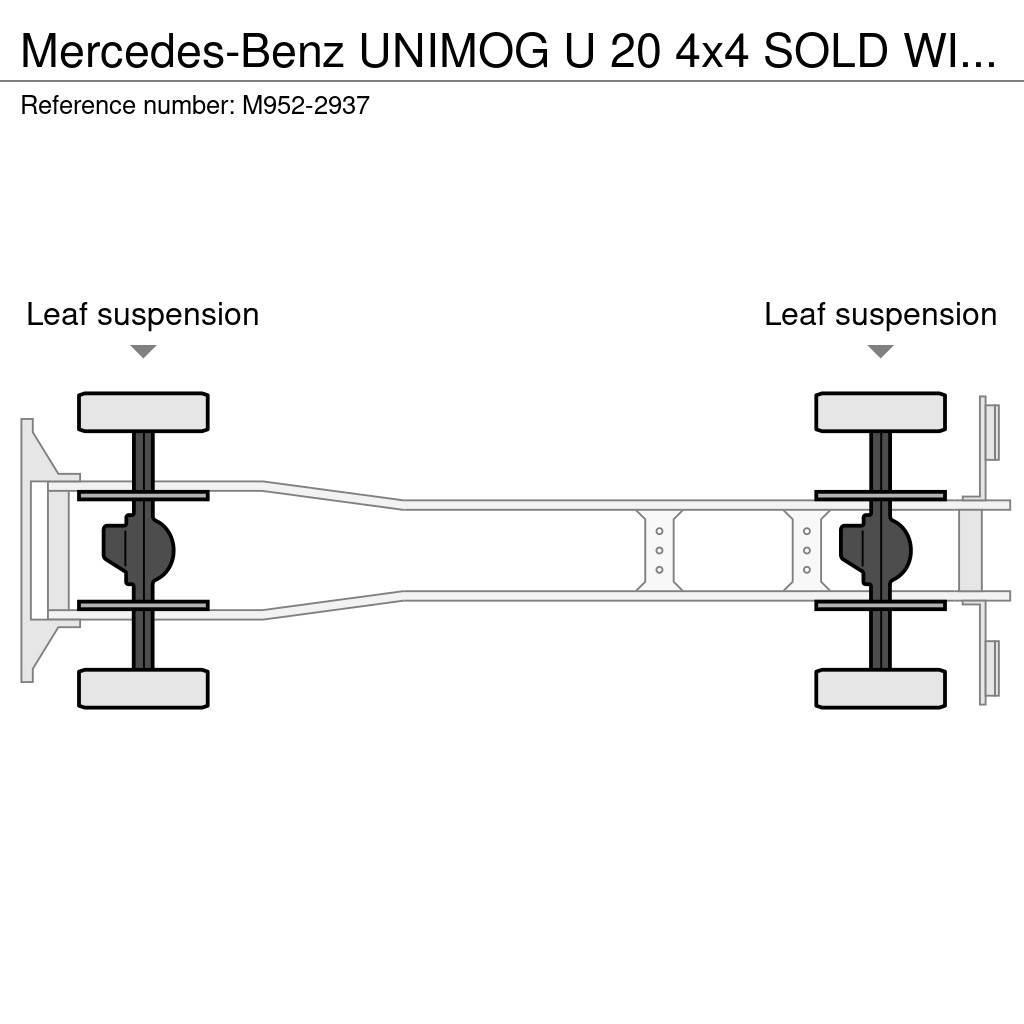 Mercedes-Benz UNIMOG U 20 4x4 SOLD WITHOUT SNOW PLOW & SPREADER Lastbiler med tip