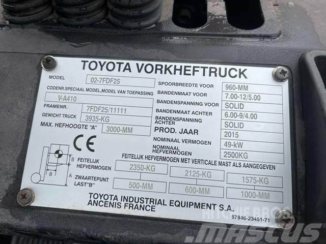 Toyota 7 FD F 25 Diesel gaffeltrucks