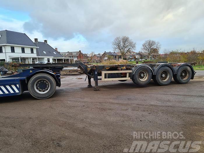 Nooteboom 3 AXLE CONTAINER CHASSIS ALL CONNECTIONS ROR DRUM Semi-trailer med containerramme
