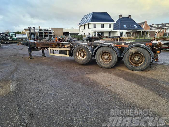 Nooteboom 3 AXLE CONTAINER CHASSIS ALL CONNECTIONS ROR DRUM Semi-trailer med containerramme